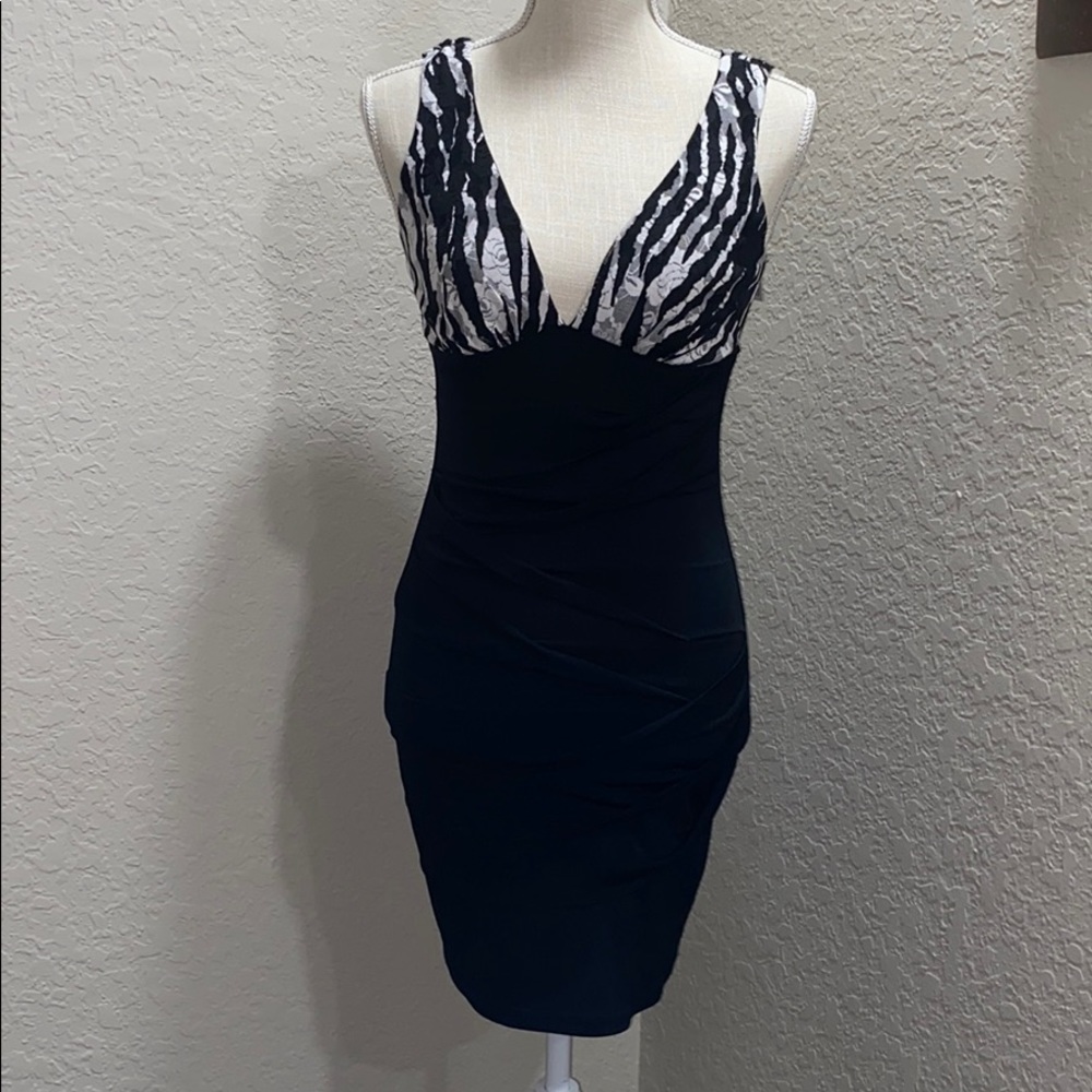 zebra print, evening-wear dress!